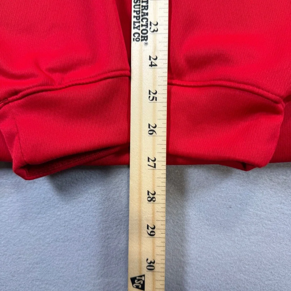 Adidas Mens Red Performance Logo Hoodie Sweatshirt Size Large RN 88387 CA 40312